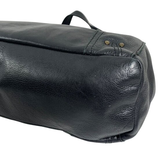 AMERICAN LEATHER CO Avery Sling Hobo Shoulder Bag Black Leather Tote EUC - Picture 7 of 13